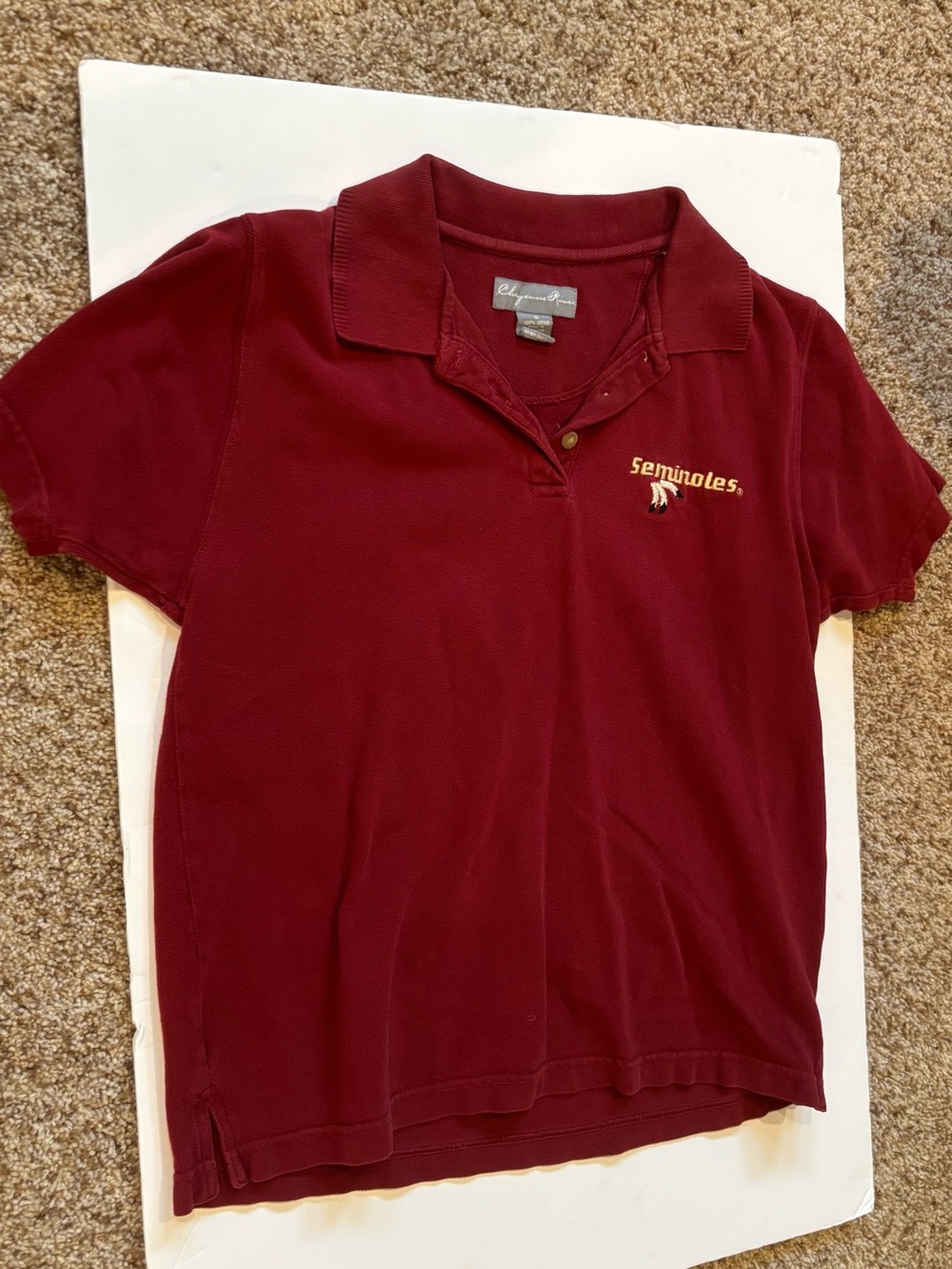 Champion women’s Maroon Polo with Seminoles Embroidery